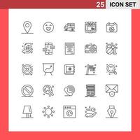 25 Thematic Vector Lines and Editable Symbols of feast course gooods online learning Editable Vector Design Elements
