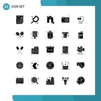25 iconos creativos signos y símbolos modernos de la lógica edificios del día del padre casa del padre elementos de diseño vectorial editables vector