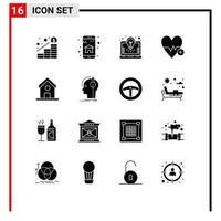 16 Creative Icons Modern Signs and Symbols of learn plus bulb beat medical Editable Vector Design Elements