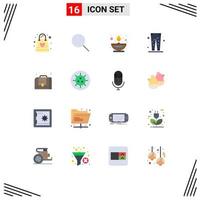 16 iconos creativos signos y símbolos modernos de negocios eid fire pent pant paquete editable de elementos de diseño de vectores creativos