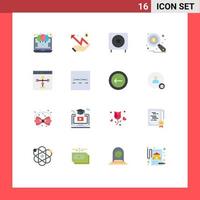 Pictogram Set of 16 Simple Flat Colors of tax monitoring auditing statistic research products Editable Pack of Creative Vector Design Elements