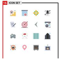 Set of 16 Modern UI Icons Symbols Signs for sound microphone celebrate audio hindu Editable Pack of Creative Vector Design Elements