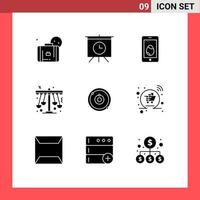 Universal Icon Symbols Group of 9 Modern Solid Glyphs of plenet entertainment easter playland swing Editable Vector Design Elements