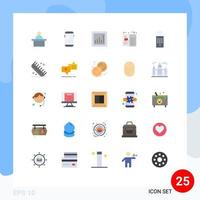 25 iconos creativos, signos y símbolos modernos de análisis remoto de alimentos, bebidas, café, elementos de diseño vectorial editables vector