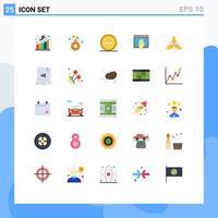 Modern Set of 25 Flat Colors and symbols such as open free ecommerce content shop Editable Vector Design Elements