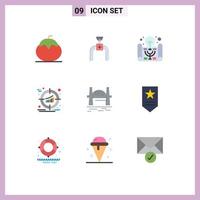 9 Creative Icons Modern Signs and Symbols of strategy marketing line management project management Editable Vector Design Elements