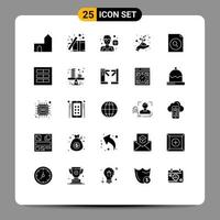 Set of 25 Modern UI Icons Symbols Signs for file money present hand soccer Editable Vector Design Elements