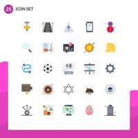 25 User Interface Flat Color Pack of modern Signs and Symbols of lovely eight march growth samsung mobile Editable Vector Design Elements