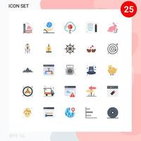 Set of 25 Modern UI Icons Symbols Signs for paper letter hand investment economy Editable Vector Design Elements