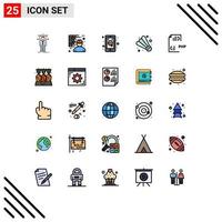 25 iconos creativos signos y símbolos modernos del juego de codificación hombre bádminton elementos de diseño vectorial editables móviles vector