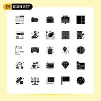 paquete de iconos de vector de stock de 25 signos y símbolos de línea para elementos de diseño de vector editables personales de caja de billetera de computadora de compras