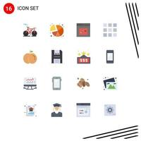 16 Universal Flat Colors Set for Web and Mobile Applications electronics devices communication peach web design Editable Pack of Creative Vector Design Elements