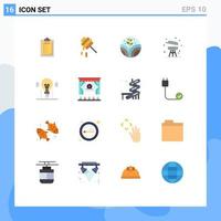 16 Creative Icons Modern Signs and Symbols of solution bulb plant idea equipment Editable Pack of Creative Vector Design Elements