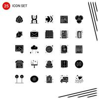 25 Creative Icons Modern Signs and Symbols of design coding genetic layout design Editable Vector Design Elements