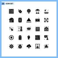 25 iconos creativos, signos y símbolos modernos de joystick, gestión moderna de plantas, elementos de diseño vectorial editables vector