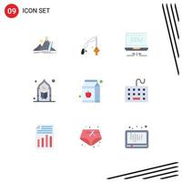 9 Creative Icons Modern Signs and Symbols of moon mosque hobby muslim education Editable Vector Design Elements