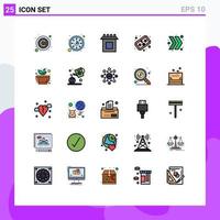 25 Creative Icons Modern Signs and Symbols of right arrow box joystick game Editable Vector Design Elements