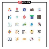 Modern Set of 25 Flat Colors and symbols such as online test lab idea flask kit Editable Vector Design Elements