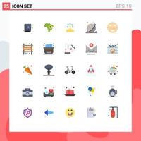 Set of 25 Modern UI Icons Symbols Signs for cosmetics system criticism space orbit Editable Vector Design Elements