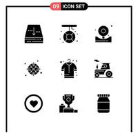 Pack of 9 Modern Solid Glyphs Signs and Symbols for Web Print Media such as buy navigation rescue gps fire Editable Vector Design Elements