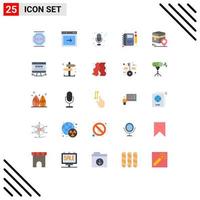 Group of 25 Modern Flat Colors Set for khana notebook website note diary Editable Vector Design Elements