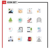 User Interface Pack of 16 Basic Flat Colors of security certificate package banking devices Editable Pack of Creative Vector Design Elements