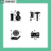 Creative Icons Modern Signs and Symbols of chemistry hand science engineer globe Editable Vector Design Elements