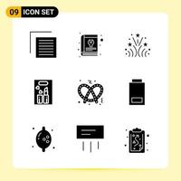 9 Creative Icons for Modern website design and responsive mobile apps 9 Glyph Symbols Signs on White Background 9 Icon Pack vector