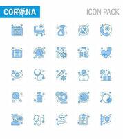 corona virus prevention covid19 tips to avoid injury 25 Blue icon for presentation danger security cleaning protection virus viral coronavirus 2019nov disease Vector Design Elements