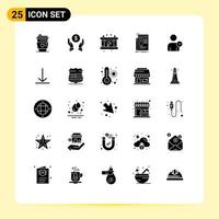 25 Creative Icons Modern Signs and Symbols of man newsletter electricity news gazette Editable Vector Design Elements