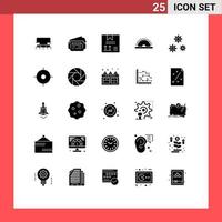 Stock Vector Icon Pack of 25 Line Signs and Symbols for configuration tool box saw programing Editable Vector Design Elements