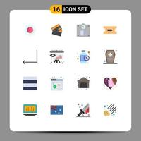 Universal Icon Symbols Group of 16 Modern Flat Colors of back journey money arrow weight Editable Pack of Creative Vector Design Elements