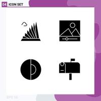 Set of Modern UI Icons Symbols Signs for building geology landmark media world Editable Vector Design Elements