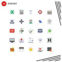 paquete de iconos de vector de stock de 25 signos y símbolos de línea para elementos de diseño de vector editables de finanzas de objetivo de vidrio de jardín de bienes raíces