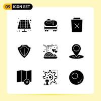 9 Creative Icons for Modern website design and responsive mobile apps 9 Glyph Symbols Signs on White Background 9 Icon Pack vector