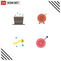 4 Flat Icon concept for Websites Mobile and Apps bucket mission spa archive arrows Editable Vector Design Elements