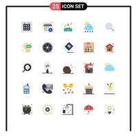 Stock Vector Icon Pack of 25 Line Signs and Symbols for tool search dollar weather snow Editable Vector Design Elements