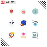 9 Creative Icons Modern Signs and Symbols of dollar smartphone arrow music hand free Editable Vector Design Elements