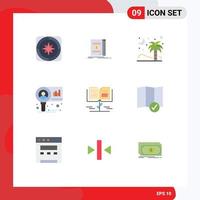 9 Creative Icons Modern Signs and Symbols of research diagram novel chart islamic Editable Vector Design Elements