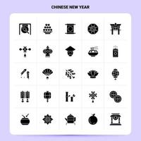 Solid 25 Chinese New Year Icon set Vector Glyph Style Design Black Icons Set Web and Mobile Business ideas design Vector Illustration