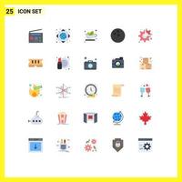 Universal Icon Symbols Group of 25 Modern Flat Colors of break cog drink gear bowling Editable Vector Design Elements