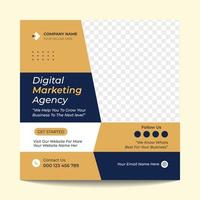 Modern Digital Marketing Agency Social Media Post Template Design vector