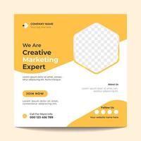 Vector Digital Marketing Agency Social Media Post Template Design