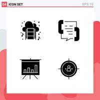 Stock Vector Icon Pack of Line Signs and Symbols for cloud analytics music contact presentation Editable Vector Design Elements