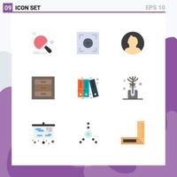 9 Creative Icons Modern Signs and Symbols of files interior avatar drawer boxes Editable Vector Design Elements