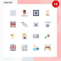 16 Universal Flat Colors Set for Web and Mobile Applications calendar paper builder plane layout Editable Pack of Creative Vector Design Elements