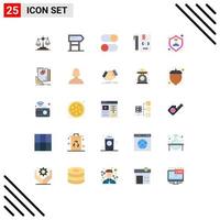 25 Universal Flat Colors Set for Web and Mobile Applications coding radio direction loading ellipsis Editable Vector Design Elements