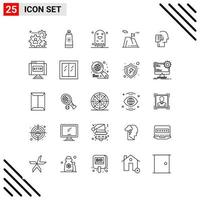 Pixle Perfect Set of 25 Line Icons Outline Icon Set for Webite Designing and Mobile Applications Interface vector