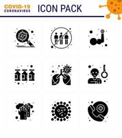 COVID19 corona virus contamination prevention Blue icon 25 pack such as  medicine bottle infection body building hand viral coronavirus 2019nov disease Vector Design Elements