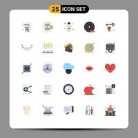 Modern Set of 25 Flat Colors Pictograph of storage device dvd files compact disc halloween Editable Vector Design Elements